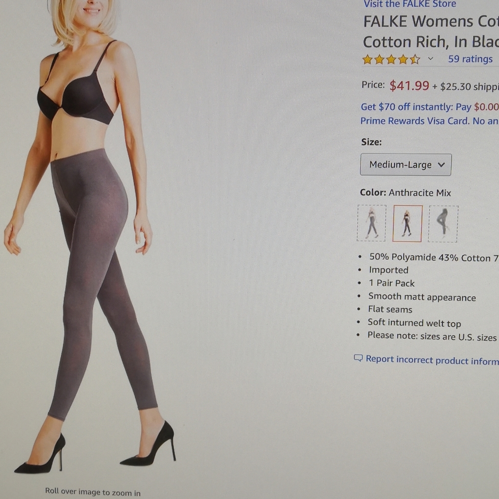 Falke cotton touch leggings s